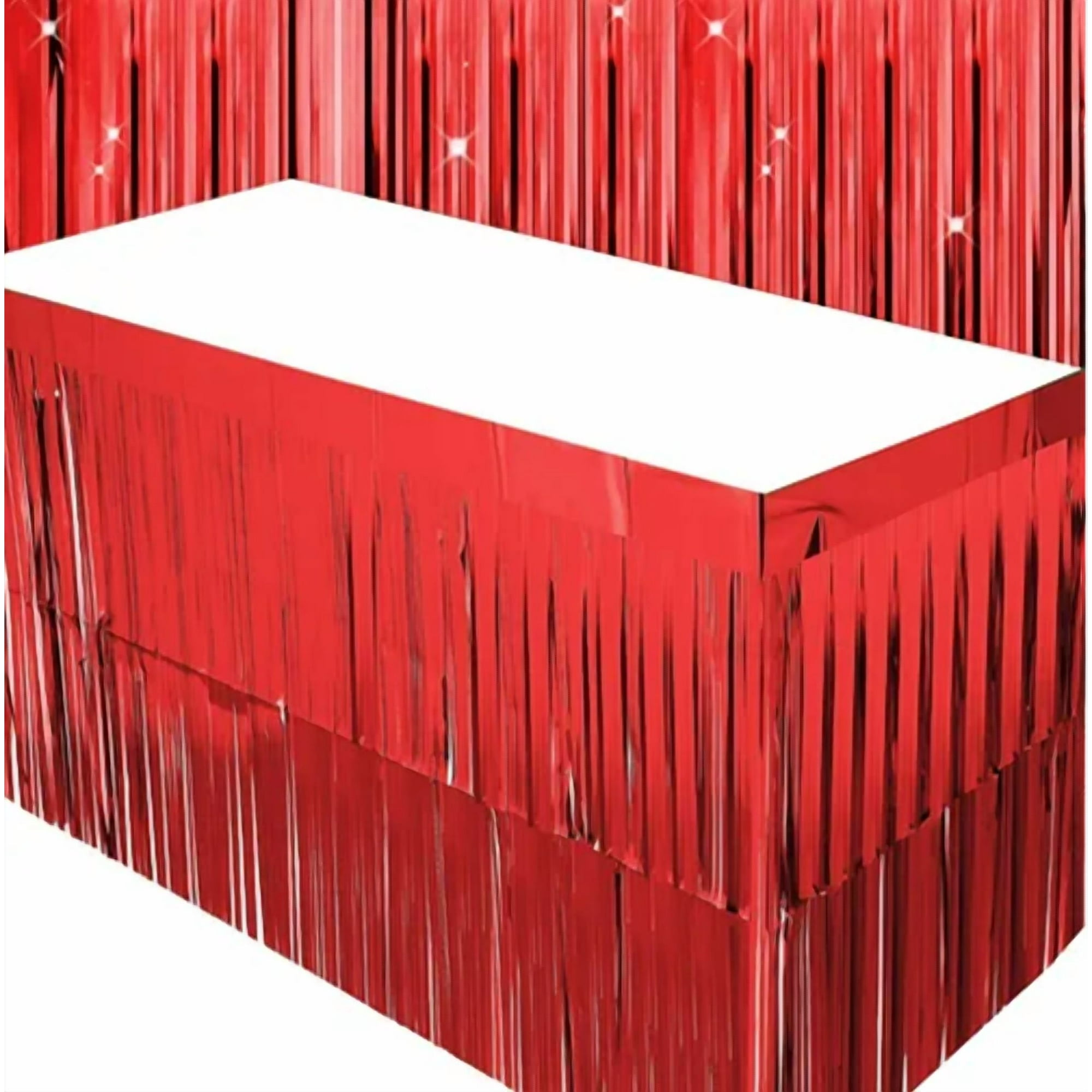 Genérico - Mantel Faldón Flecos Decorativo Metalizado