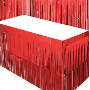 Genérico - Mantel Faldón Flecos Decorativo Metalizado