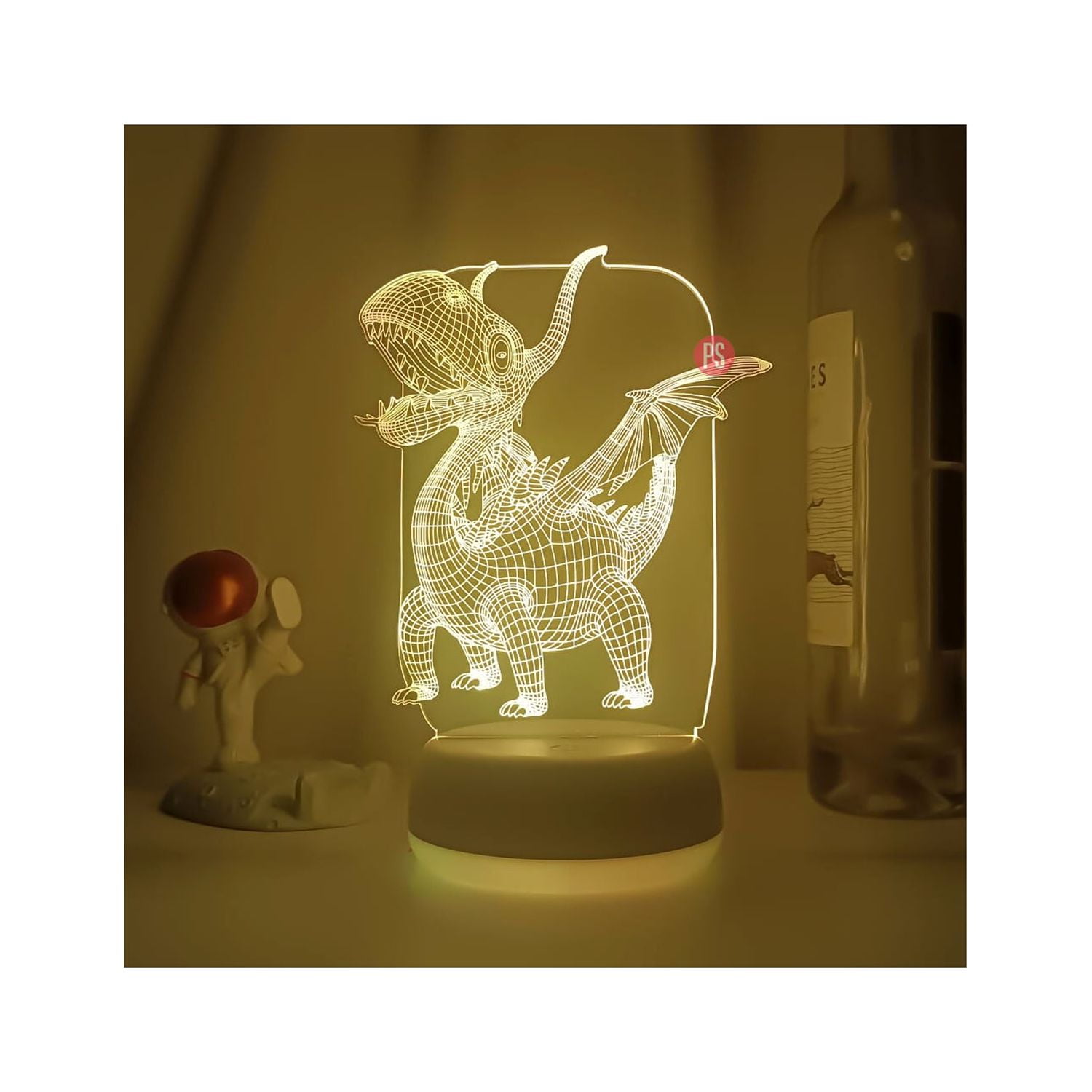 Lámpara Espantacuco Led 3d Para Niños Dinosaurio - Ps