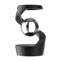 Bothyi - Adorno De Juguete Cinético Que Desafía La Gravedad Para Escritorio De Regalo, Giroscopio Flotante, Bola Plateada Negra