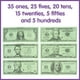 thumbnail image 2 of Set de dinero ficticio LEARNING ADVANTAGE Billetes y monedas 100x 94x, 2 of 3