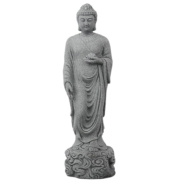 Decoración de estatua de Buda pequeña, regalo, meditación, artesanías, de pie para la decoración del patio del porche del jardín del hogar