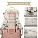 thumbnail image 5 of Mochila de viaje WONHOX Large Impermeable para Mujer Beige, 5 of 7