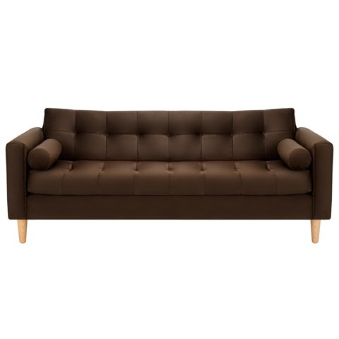 Bodevir - Sofa Retro 3Cg Felpa 05 Chocolate