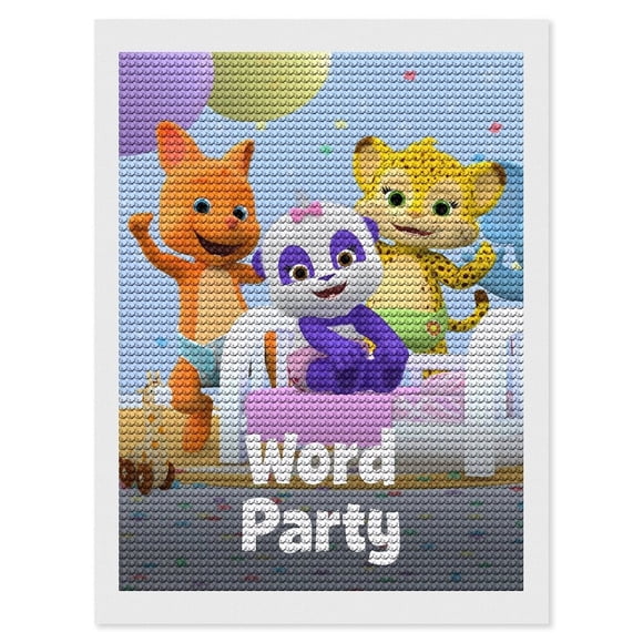 Word Party Kits de Pintura de Diamantes para Adultos