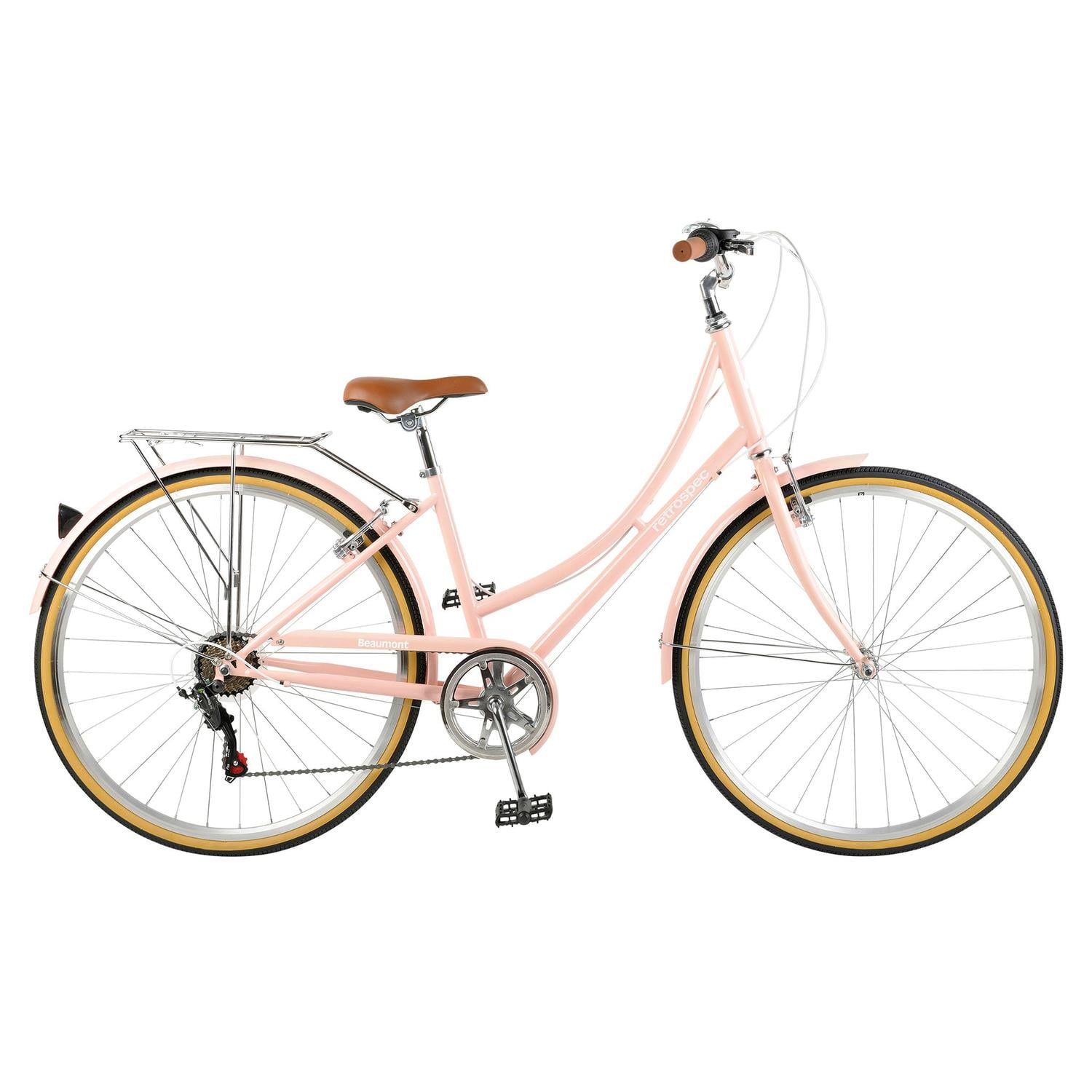 Retrospec - Bicicleta De Paseo Beaumont Step Through - 7 Velocidades Rosa