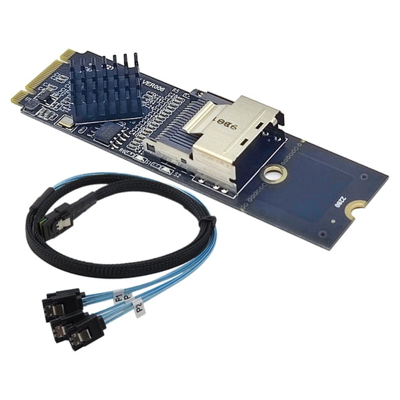 M.2 NVMe A Mini SAS 36 Pin SFF-8087 Tarjeta De Expansión SATA 3.0 PCB De Baja Latencia