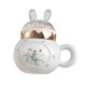 thumbnail image 5 of Lindas Tazas De Café De Conejo Con Tapa Y Asa De Dibujos Animados Para Fiesta En Casa Mujer Hombre Blanco, 5 of 5