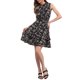 thumbnail image 1 of INSPIRE CHIC Vestidos de Chifón para Mujer Vestido Mini de Línea A sin Mangas con Flores Chic Fruncido M Negro-Floral, 1 of 6
