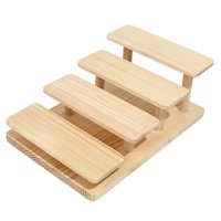 Ioensy - Soporte De Exhibición De Mesa De Venta Al Por Menor De Madera Estatuilla Colectiva Perfumes Display 4 Tier