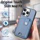 thumbnail image 3 of Funda Billetera Tejida para iPhone 16 Pro con Soporte y Tarjetero Azul, 3 of 5