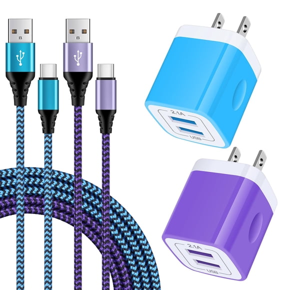 Cargador USB tipo C Cargador de pared rápido de doble puerto HUHUTA