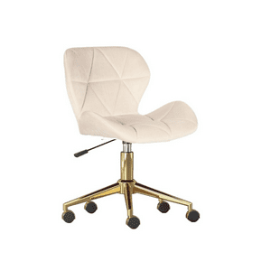 Habita2 Chile - Silla Escritorio Mariposa Felpa Gold - Beige
