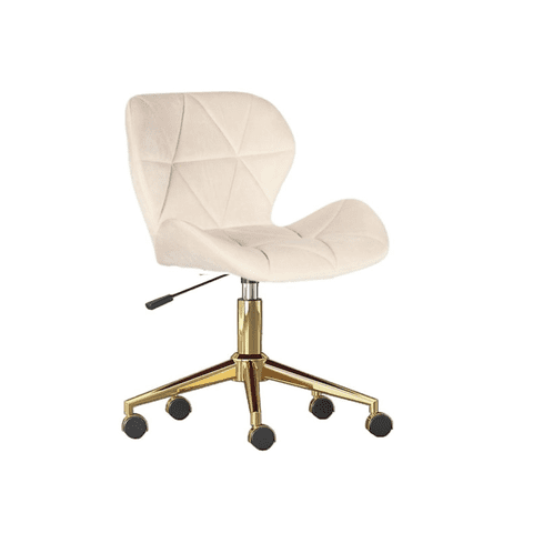 Habita2 Chile - Silla Escritorio Mariposa Felpa Gold - Beige