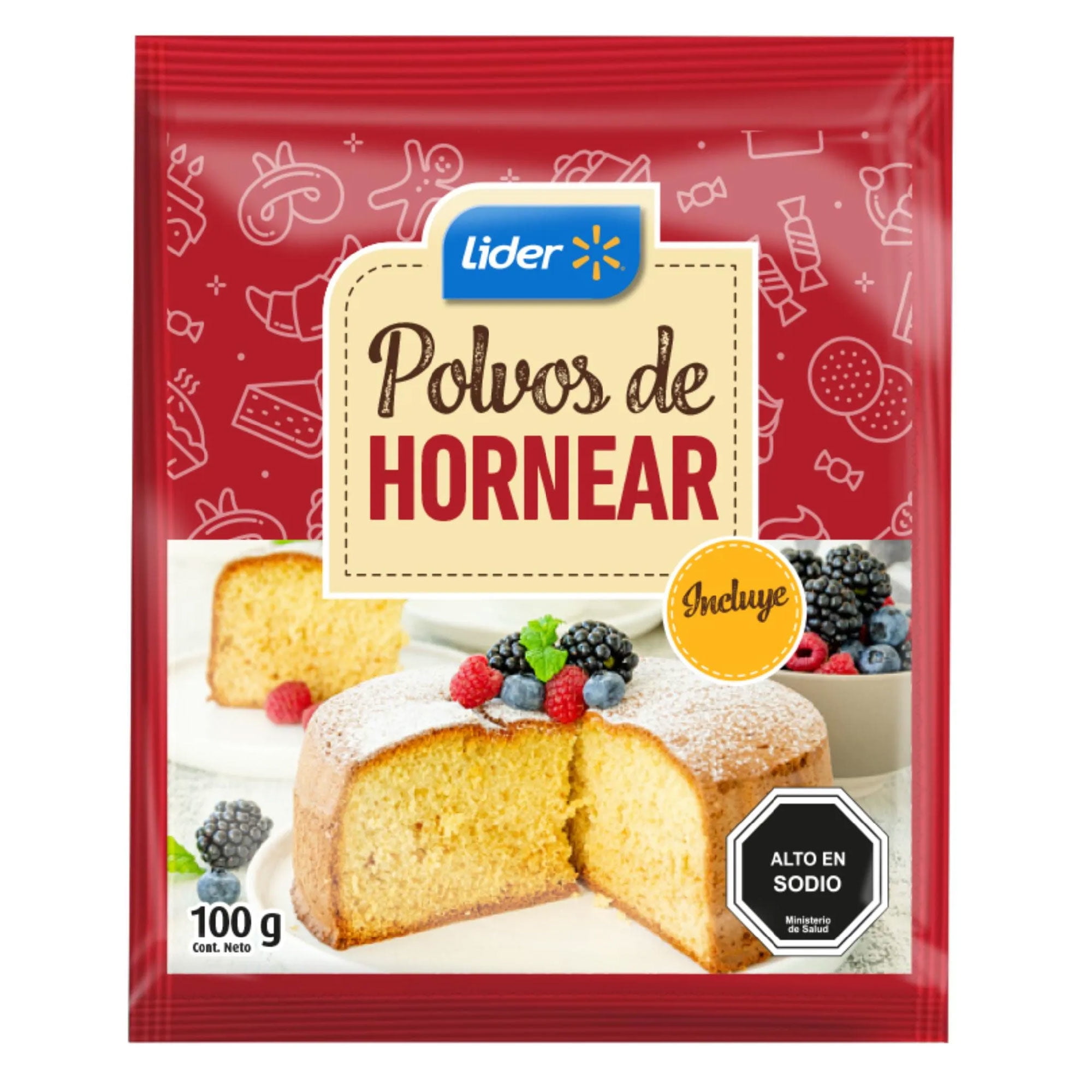Polvos De Hornear Sobre 100 g Lider