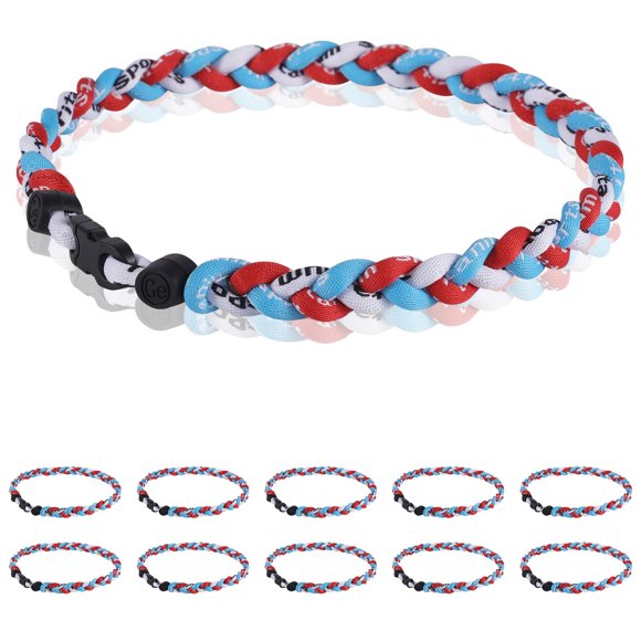 Collar Midtatus 46 cm Pack de 12 en azul claro, rojo y blanco