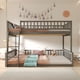 thumbnail image 3 of Full XL over Queen Bunk Bed with Ladder and Guardrails, Gray, 3 of 3