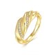 thumbnail image 1 of Anillo de Banda de Boda de Moissanita Retorcida Color D Claridad VVS1 Anillos Llamativos de Oro para Mujer Banda de Aniversario de Plata Esterlina 925, 1 of 7