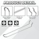 thumbnail image 3 of Uxcell 10 Pcs Ganchos para Tablero de Clavijas, Kit de Ganchos para Tablero de Clavijas de 7.9 Pulgadas Compatible con Tablero de Clavijas de 1/6" para Garaje, Tono Plateado, 3 of 7