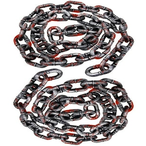 Aoleever - Cadena De Plástico Para Decoración De Halloween, 6 Pies, Bloody Horror, X2