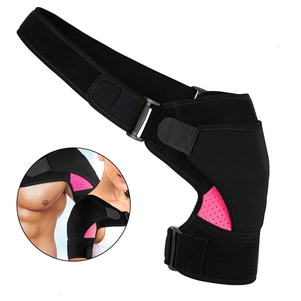 1 pieza de hombrera para hombre y mujer | Soporte de compresión para desgarro del manguito rotador y otras lesiones de hombro | Manga de compresión para dolor articular, tendinitis y bursitis