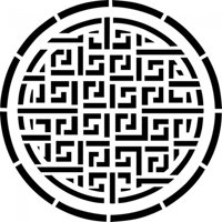 Rienda Libre Graphics - Decomural Aztec Circle Decorative Headboard Ws-19121