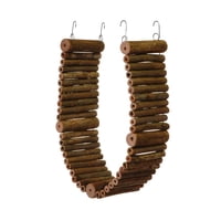 Escalera Para Pájaros Prevue Pet Nat Wonder Walk, Tamaño Grande (62809), Color Marrón