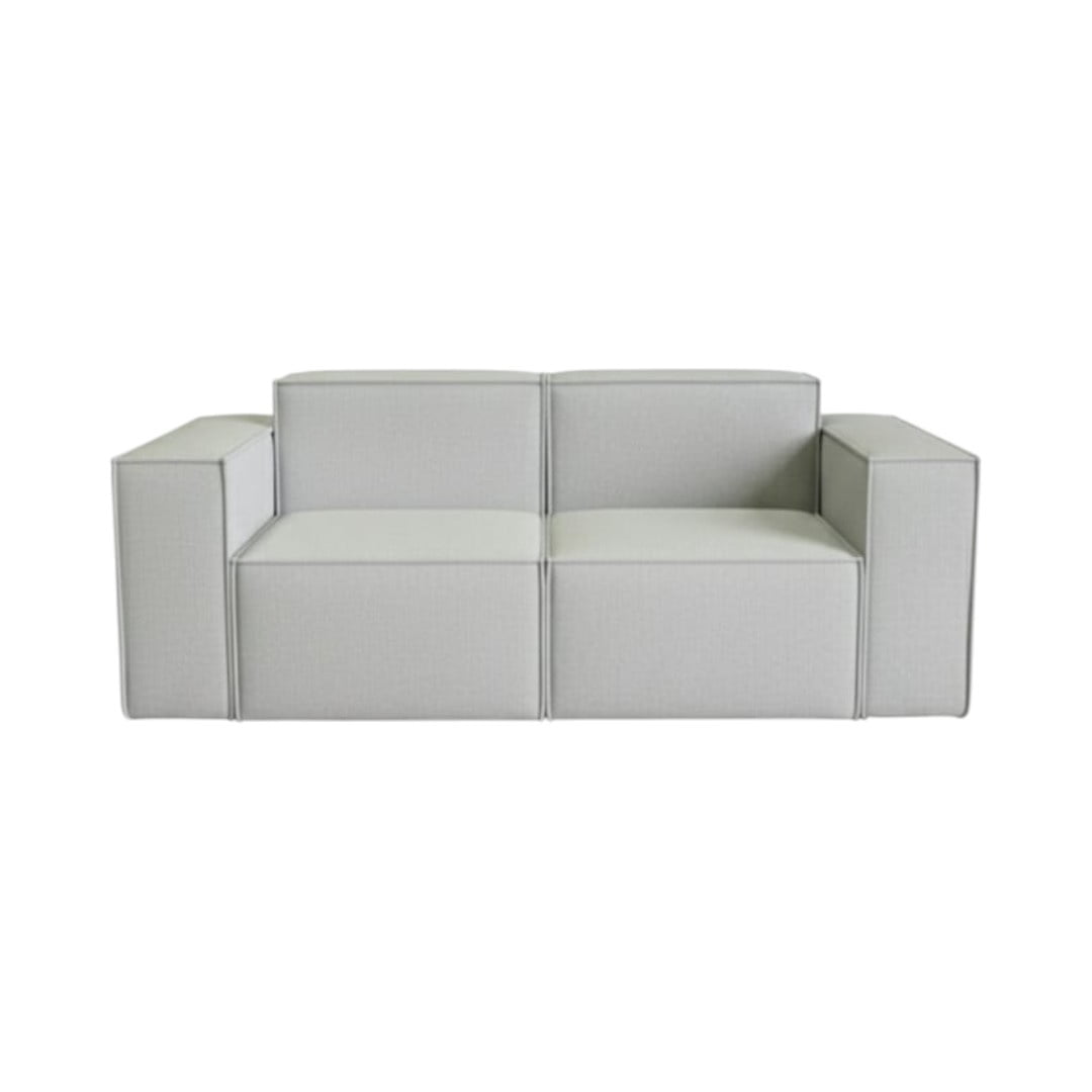 Diseños Valestrini - Sofa Aura Dos Cuerpos Lino Gris Claro