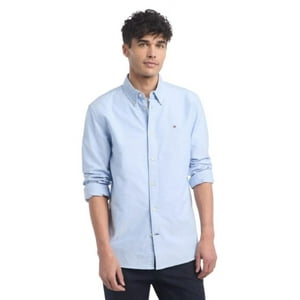 Camisa Oxford De Manga Larga Tommy Hilfiger Para Hombre, Corte Regular