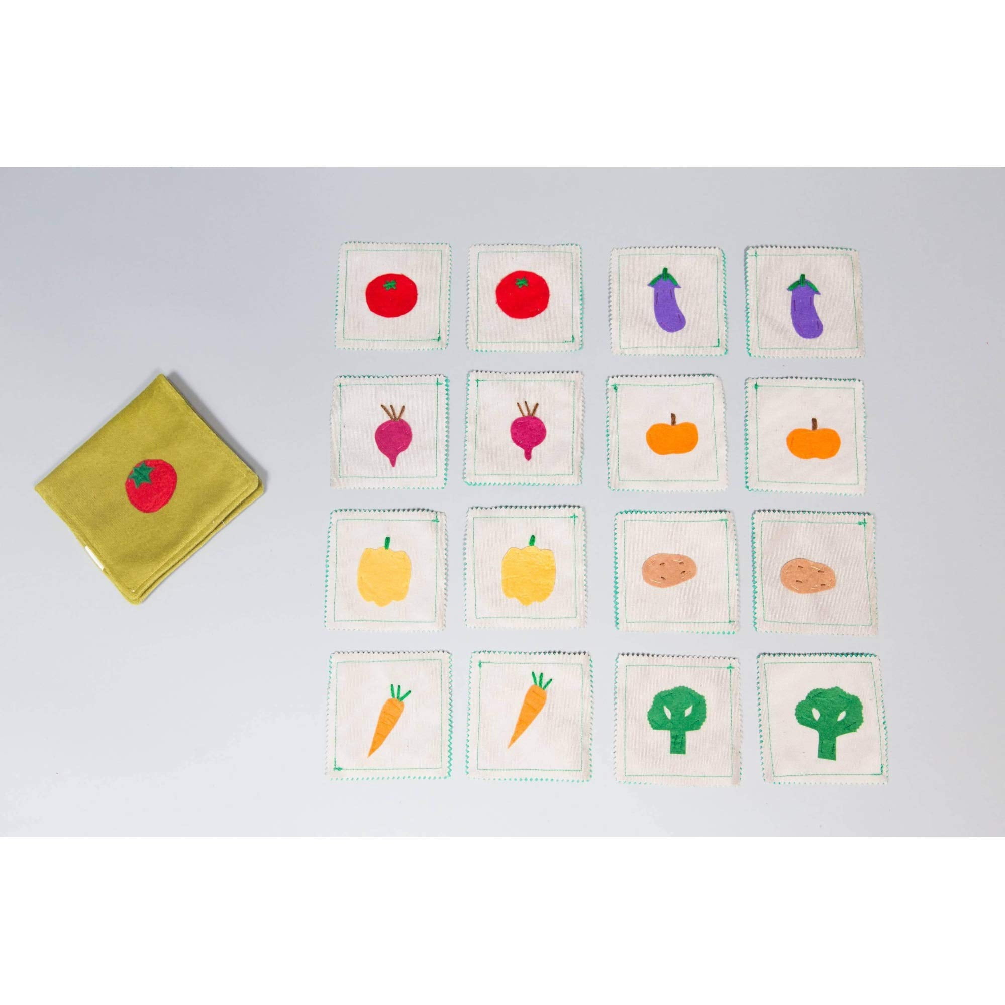 Juego De Memoria Zeki Learning Vegetables Meve04 Con 16 Piezas