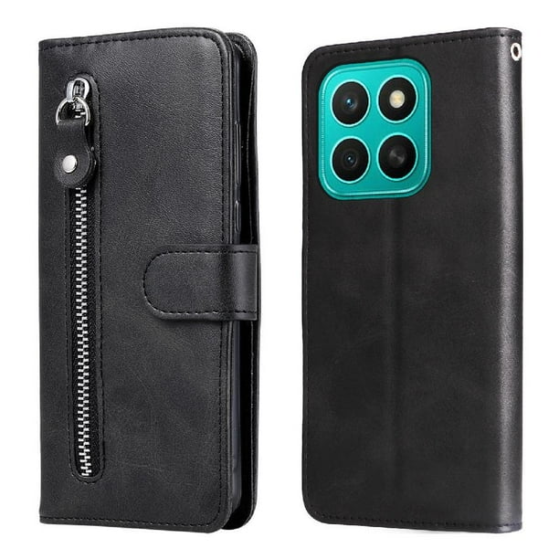 Funda con Cremallera para Honor X8C, Carcasa Cartera de Cuero PU con Soporte y Tarjetero