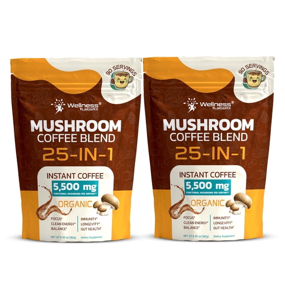 Café WELLNESS LABSRX Mezcla de Hongos 25‑en‑1 180 g