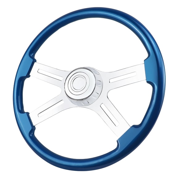Volante QYMOPAY de 46 cm, madera con recubrimiento cromado