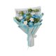thumbnail image 4 of Ramo De Flores De Crochet Para Escritorio Con Hojas Verdes Decorativas, Flores Artificiales Azules, 4 of 5
