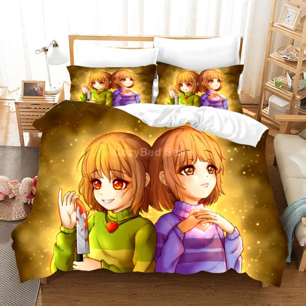 Undertale Sans Bedding Set Cartoon Duvet Cover Sets Comforter Bed Linen Twin Single Size Fashion Luxury Kids Gift Bed Sheets