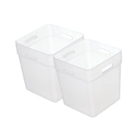 Bothyi - 2X Caja Organizadora Para Refrigerador, Caja De Puerta Lateral Para Refrigerador, Armarios De Frutas, Color Blanco