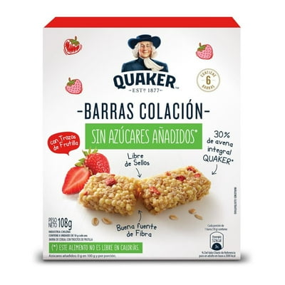 Barra De Cereal Sabor Frutilla 108 G Quaker