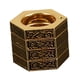 thumbnail image 1 of Anillo Hexagonal Geométrico Anillo Punk Gótico Banda Anillos De Dedo Apilables Gruesos Oro, 1 of 5