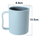 thumbnail image 2 of Vasos de plástico creativos para café (paquete de 4), vasos para fiestas, taza de plástico mejorada con asa, vaso de paja de trigo para agua, café, leche, jugo y té., 2 of 5