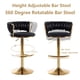 thumbnail image 4 of Juego de taburetes de bar Riknuxi Gold Velvet con respaldo bajo, 4 piezas, negro, 4 of 7