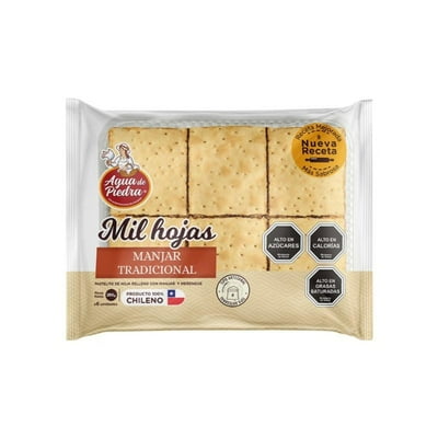 Pastel Mil Hojas Manjar 6 Un 280 G Agua De Piedra