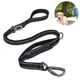 thumbnail image 2 of Correa resistente para perros grandes de hasta 40 kg, reflectante para entrenamiento de paseo, con amortiguación elástica y hebilla para cinturón de seguridad de coche, 2 asas acolchadas para mayor co, 2 of 8