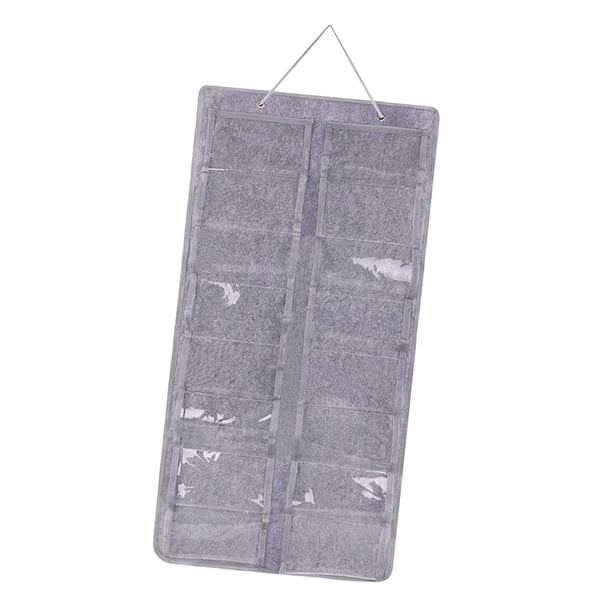Organizador de gafas de sol montado en la pared de fieltro multifunción Organizador de anteojos de moda suave Bolsa colgante de gafas de fieltro para , GRIS