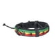 thumbnail image 2 of pulsera de cuero wristband jamaica reggae estilo hiphop hojas, 2 of 3