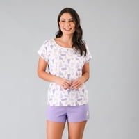 Pijamas Top Cuadrado + Short Flores Mujer 33861-242