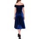 thumbnail image 3 of INSPIRE CHIC Vestido de Terciopelo para Mujer Fuera del Hombro Vintage Cóctel de Noche Vestidos Línea A XL Azul Real, 3 of 6