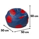 thumbnail image 3 of Pouf Pera Infantil Azul Rojo Eco Cuero 50x50x50 cm, 3 of 3