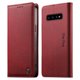 thumbnail image 1 of Funda Billetera de Cuero para [Samsung Galaxy S10], Bloqueo RFID, Tarjetas y Soporte Rojo, 1 of 5