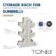 thumbnail image 3 of Set de mancuernas Tone Fitness de 22,7 kg con neopreno y rack incluido, 3 of 8