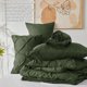 thumbnail image 5 of Juego de Edredón CozyLux Queen 7 piezas Verde Oliva con detalle de pliegues, 5 of 9
